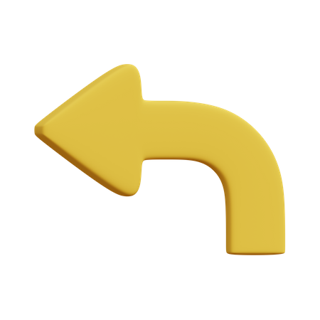 Seta para trás  3D Icon