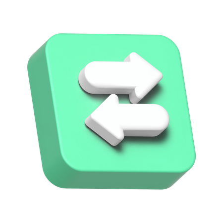 Seta reversa  3D Icon