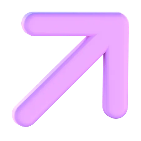 Seta superior direita  3D Icon