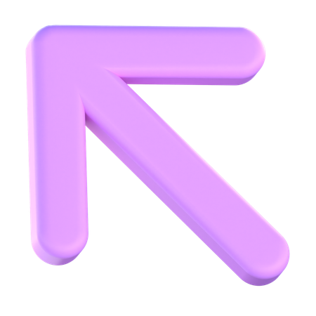 Seta superior esquerda  3D Icon
