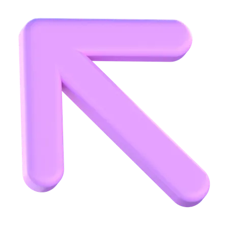 Seta superior esquerda  3D Icon