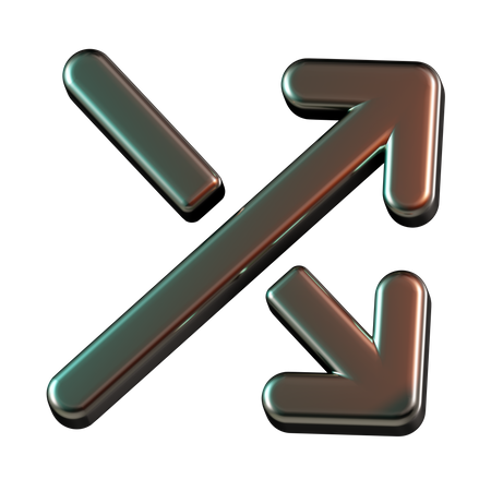 Setas cruzadas  3D Icon