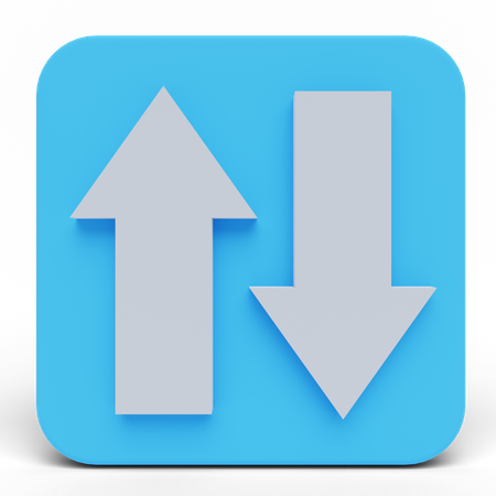 Setas para cima e para baixo  3D Icon