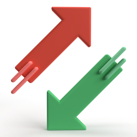 Setas para cima e para baixo  3D Icon