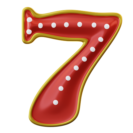 Número sete  3D Icon