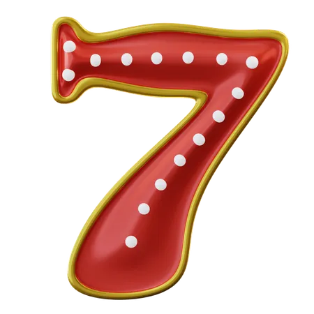 Número sete  3D Icon