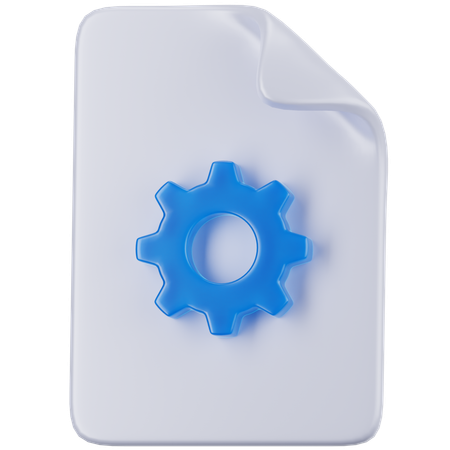 Settiing File  3D Icon