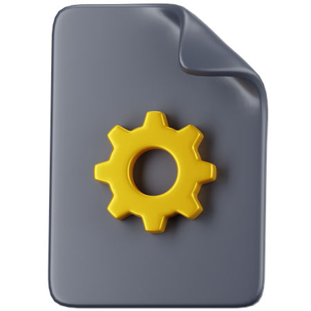 Settiing File  3D Icon