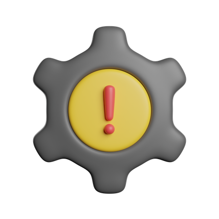 Setting Alert  3D Icon