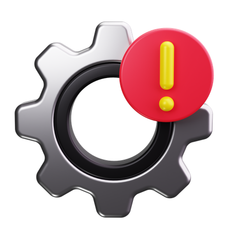 Setting Alert  3D Icon