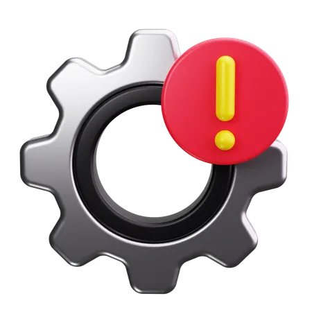 Setting Alert  3D Icon