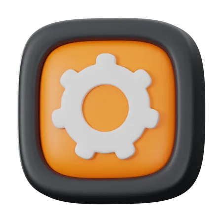 Setting Button  3D Icon