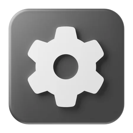 Setting Button  3D Icon