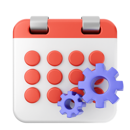 Setting Calendar  3D Icon