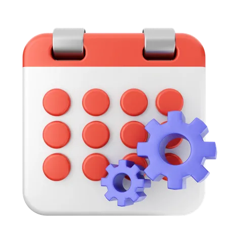 Setting Calendar  3D Icon