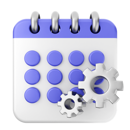 Setting Calendar  3D Icon