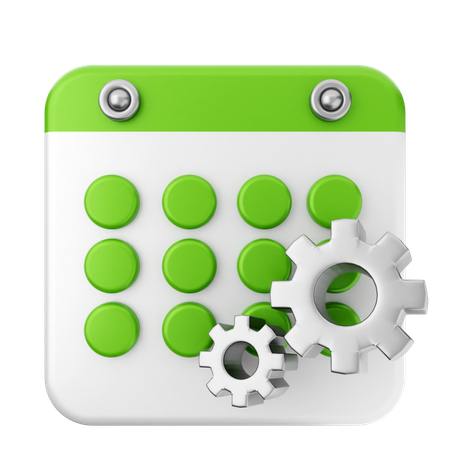 Setting Calendar  3D Icon