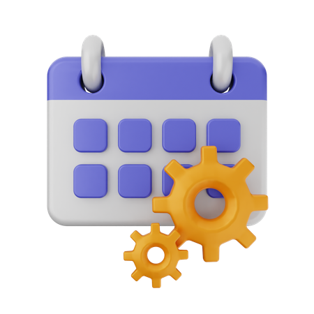 Setting Calendar  3D Icon