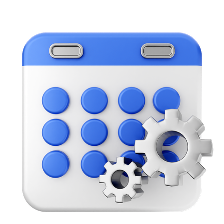 Setting Calendar  3D Icon