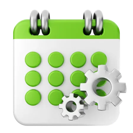 Setting Calendar  3D Icon