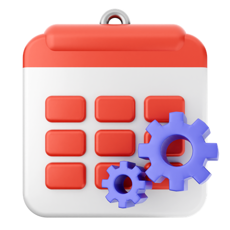 Setting Calendar  3D Icon