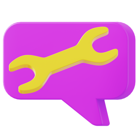 Setting Chat  3D Icon