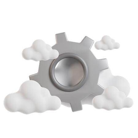 Setting Cloud  3D Icon