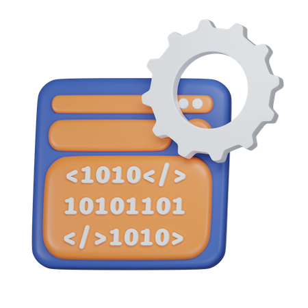 Setting Coding  3D Icon