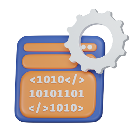 Setting Coding  3D Icon