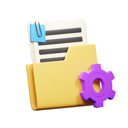 Setting Document  3D Icon