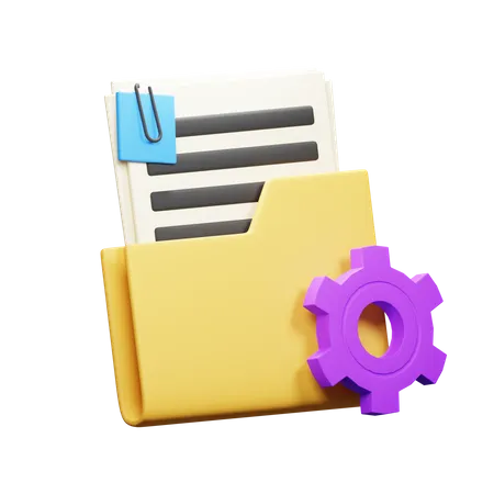 Setting Document  3D Icon