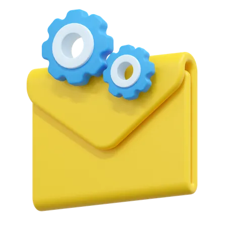 Setting Email Illustration 3D Icon
