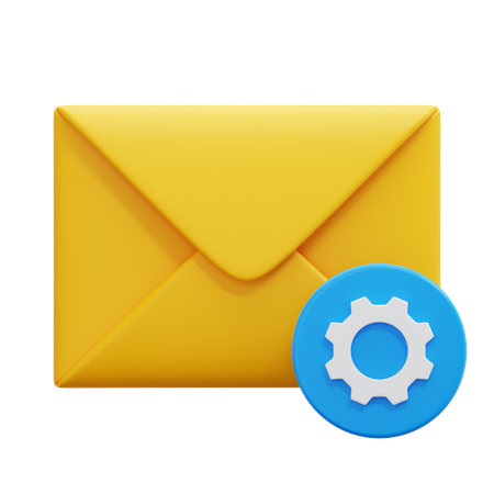 Setting Email  3D Icon