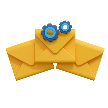 Setting mail message  3D Icon