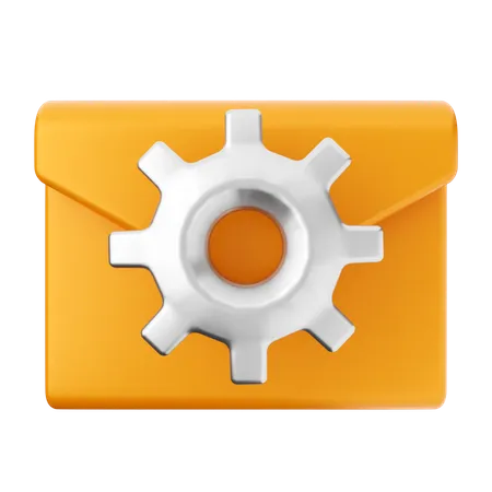 Setting Mail Message  3D Icon