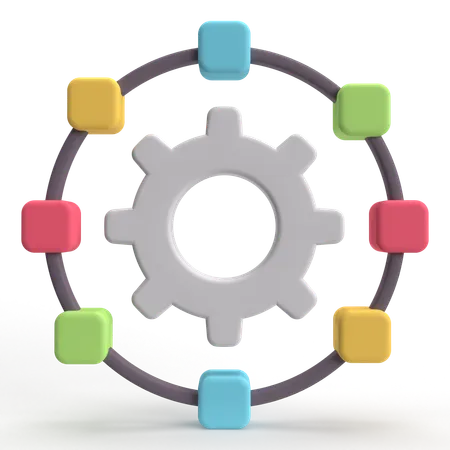 Setting Management  3D Icon