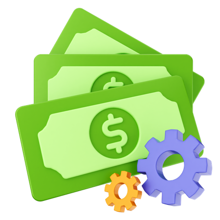 Setting Money  3D Icon