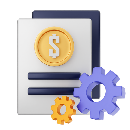 Setting Money Dollar  3D Icon