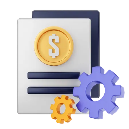 Setting Money Dollar  3D Icon