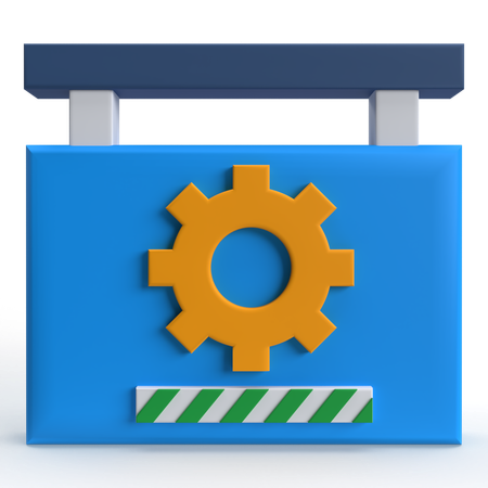 Setting Process  3D Icon