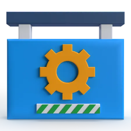 Setting Process  3D Icon