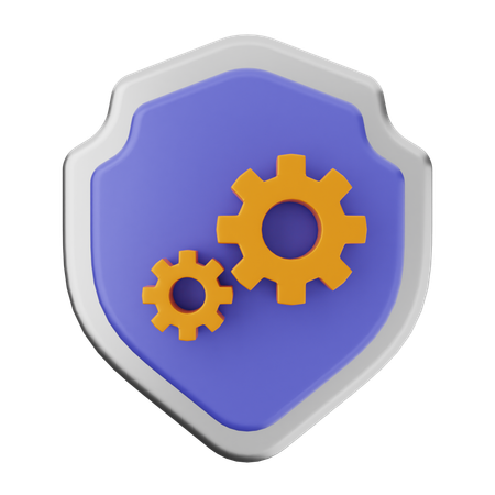 Setting Shield Protection  3D Icon