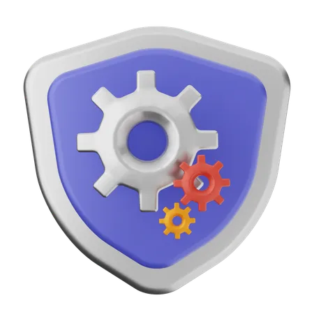 Setting Shield Protection  3D Icon