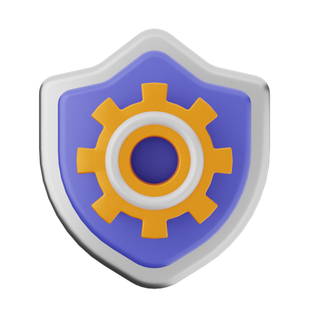 Setting Shield Protection  3D Icon