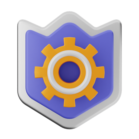 Setting Shield Protection  3D Icon