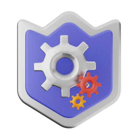 Setting Shield Protection  3D Icon