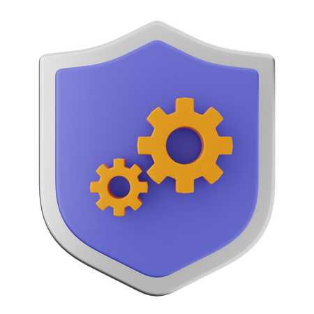 Setting Shield Protection  3D Icon