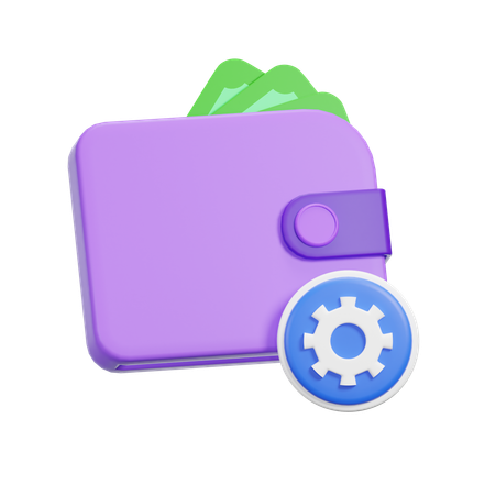 Setting Wallet  3D Icon