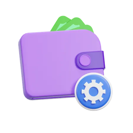 Setting Wallet  3D Icon