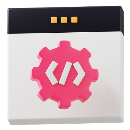 Setting Website  3D Icon